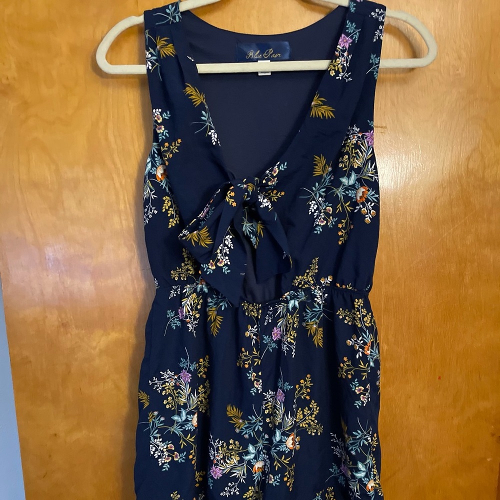 FRANCESCAS BLUE FLORAL ROMPER